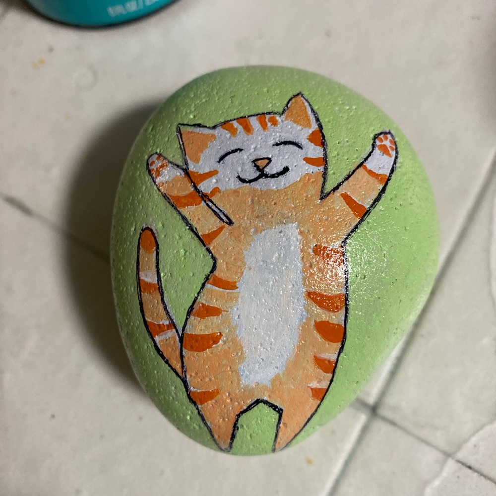 Rock Art Orange Tabby